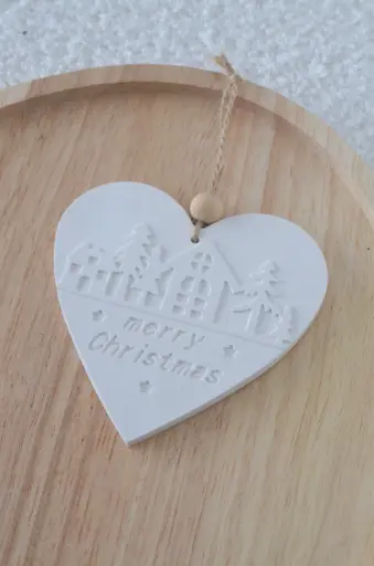 Boule de Noël "Coeur d'hiver"